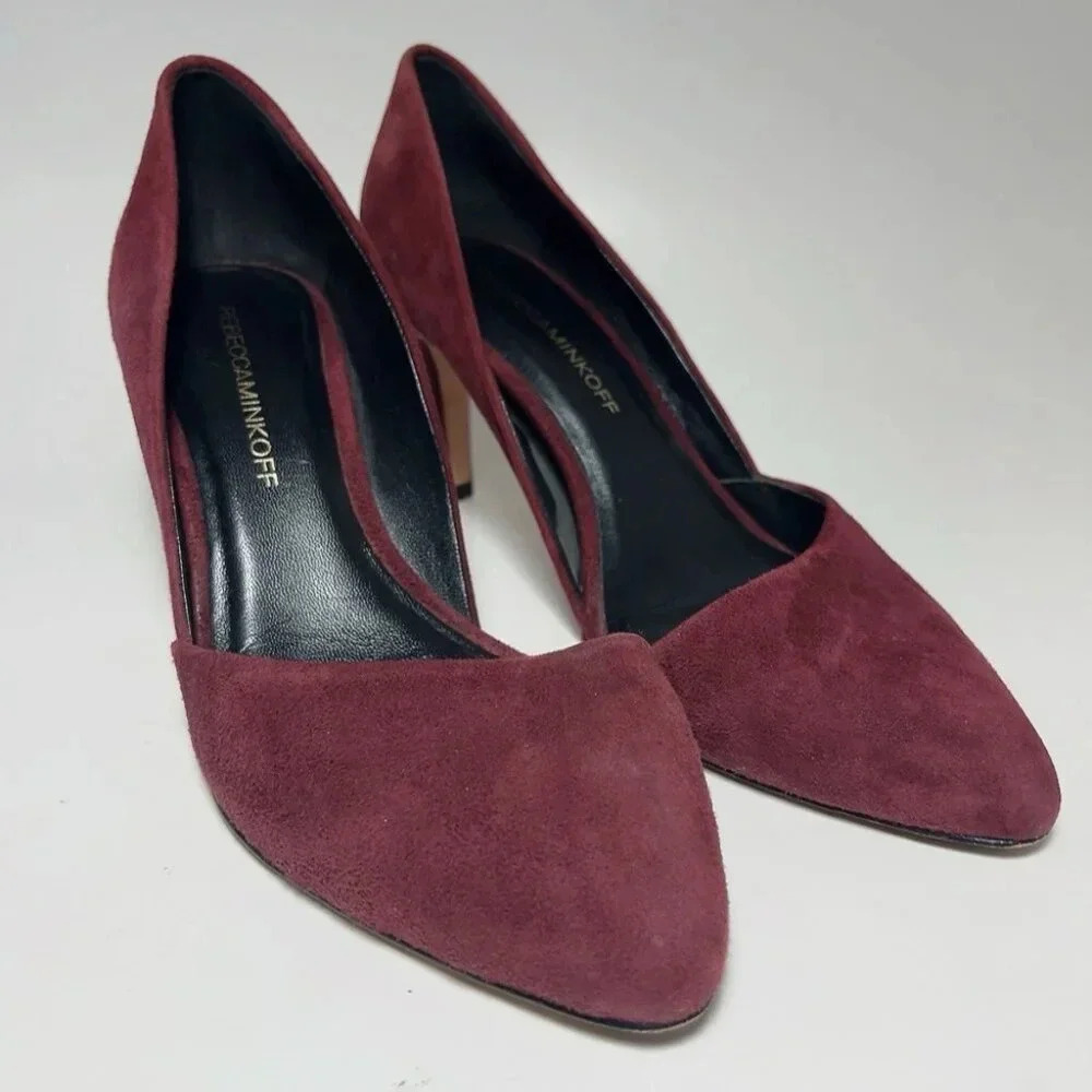 Rebecca Minkoff Womens 7M Suede Brie D'Orsay Pump Port Heel Shoes